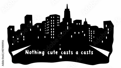 Modern cityscape with sleek skyscrapers at dusk