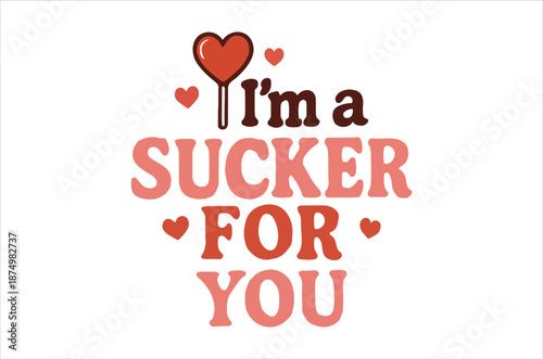 Cuadro en lienzo A playful valentine s day message with heart balloons and bold typography