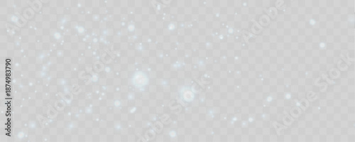 A soft blue dust explosion scatters particles outward, forming dynamic motion and luminous accents. vector