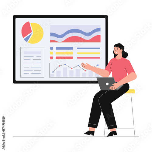 Data Analytics Vector Illustration EPS 10 File