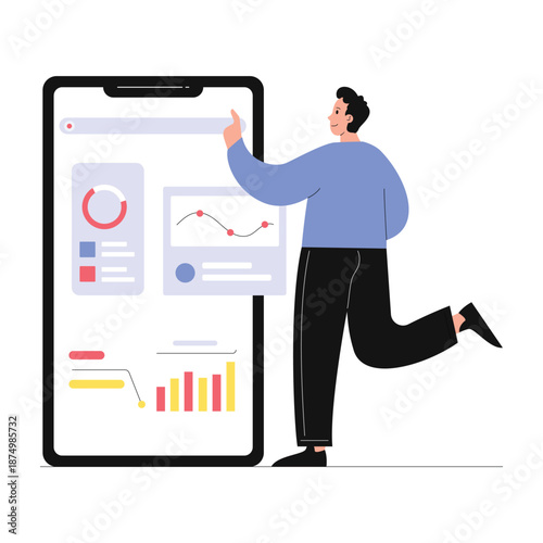 Web Page Analysis Vector Illustration EPS 10 File