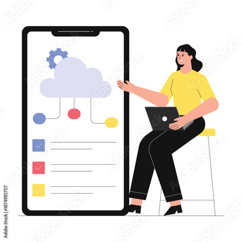 Cloud Computing Vector Illustration EPS 10 File