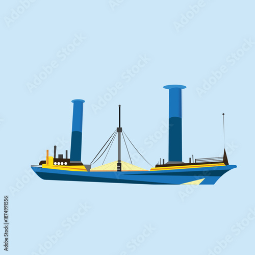  Sea Steamship Vector 
