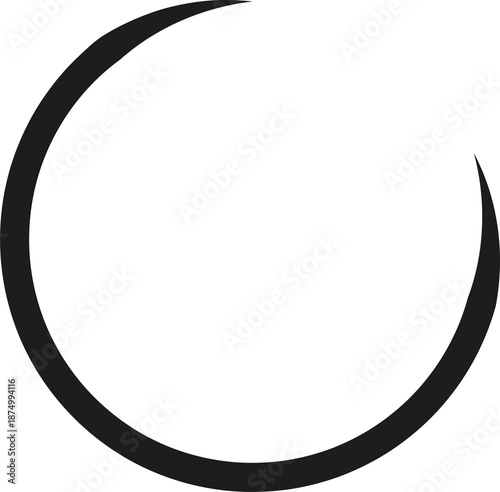 A simple image featuring a dark gray circular shape on a black background