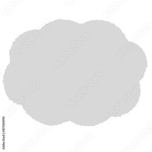 手描き風の雲型のフレーム（線なし）