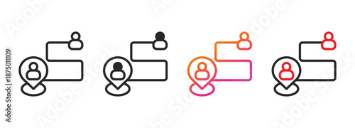 stakeholder map icon collection with multiple styles