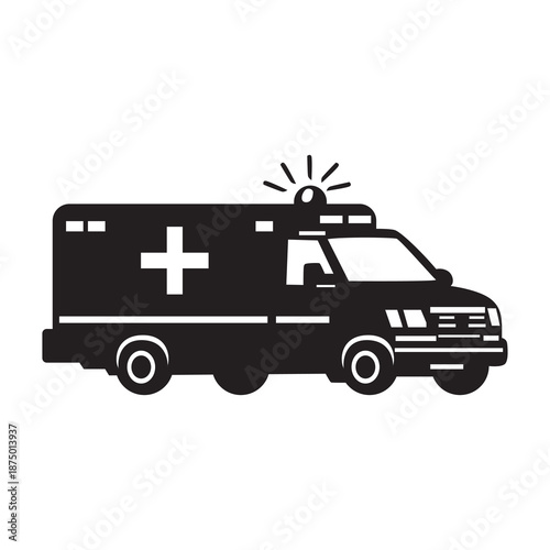 Ambulance Emergency Vehicle Silhouette Icon