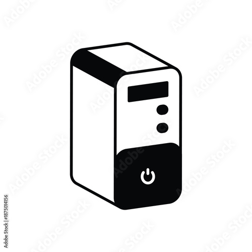 Server icon clean and modern vector illustration