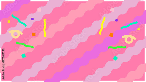 ポップでカラフルな抽象パターン背景イラスト