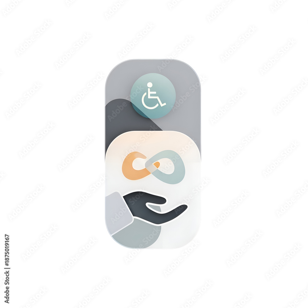 Obraz premium Graphic Design Elements with Accessibility Symbol.