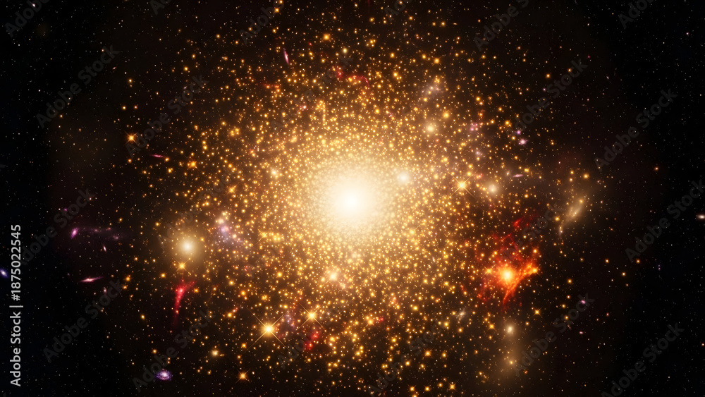 Obraz premium Stunning galaxy with vibrant stars and celestial bodies in space