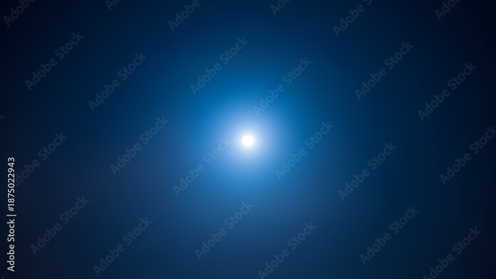 Obraz premium Vibrant blue light shining bright in dark space