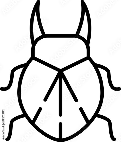 Rounded  Stroke Beetle Icon