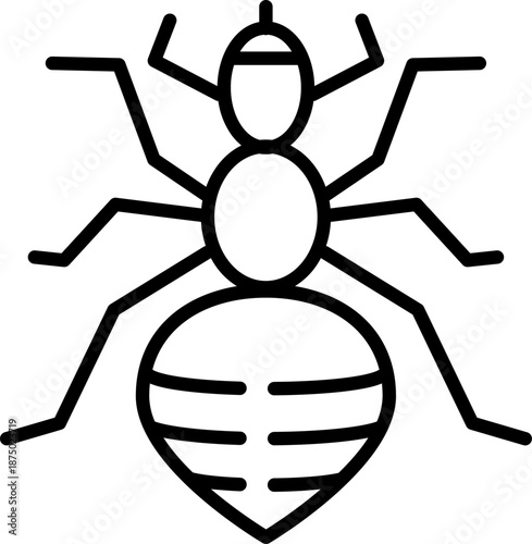 Rounded  Stroke Louse Icon