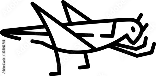 Rounded  Stroke Grasshopper Icon