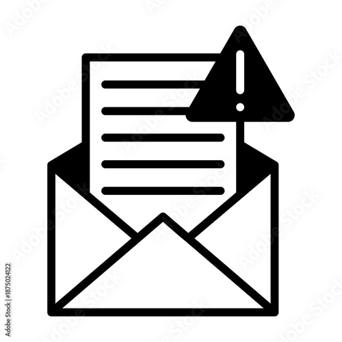 Error Message Icon Mixed Style Vector Illustration