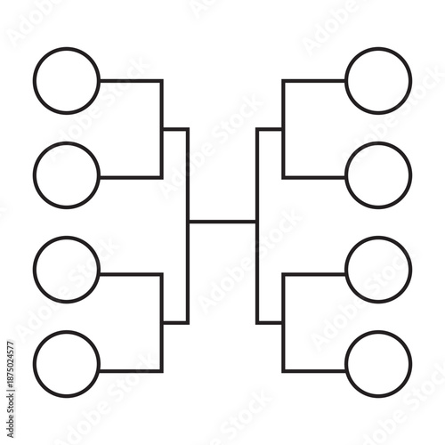 bracket game tournament vector template illustration simple design