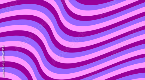 Flowing purple and pink waves create a soothing, retro-inspired pattern that blends harmony, motion, and vibrant color into a visually calming abstract design.