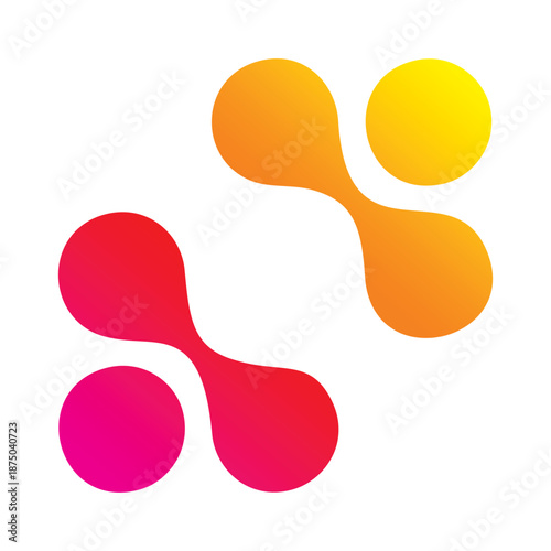 Modern Geometric Metaball Technology Integration Icons