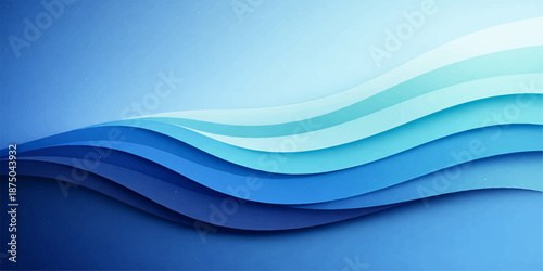 This dynamic abstract blue wave background features an artistic vector design with flowing curves and light motion lines, creating a digital pattern ideal for a business banner or wallpaper
