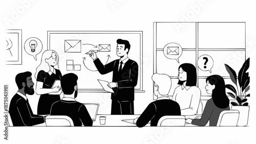 business meeting in office