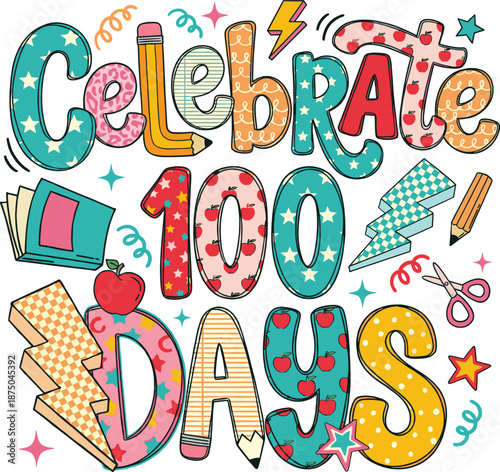 Happy 100 Days of School Graphic