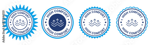 High comfort ergonomic quality product badge