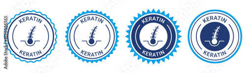 Keratin hair repair strengthening care badge