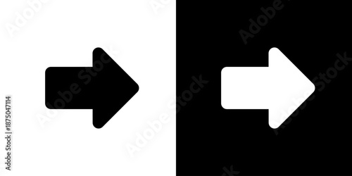 シンプルな右向き矢印のアイコン（ベクター）