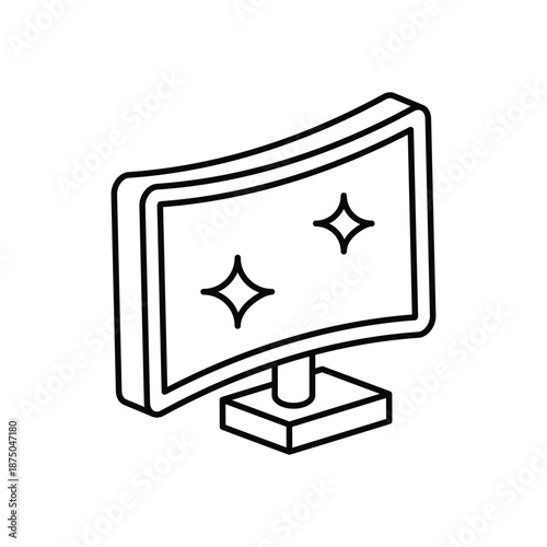 Screen icon clean and modern vector illustration