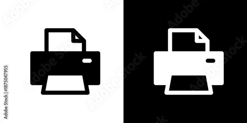 印刷・プリント・プリンターのアイコン（ベクター）