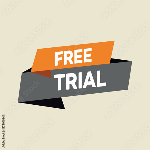 A vibrant graphic design showcasing a free trial offer with bold color contrast
