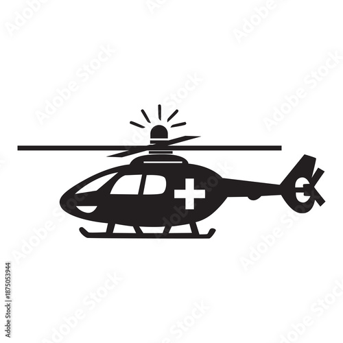 Medical Helicopter Rescue Silhouette