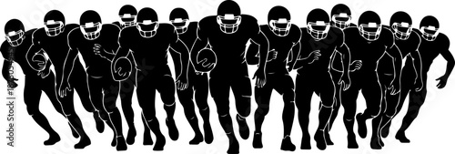 American football Team One Team One Fight Vector Set