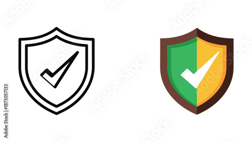 Free Download Secure shield icons with checkmark - GFXLoad