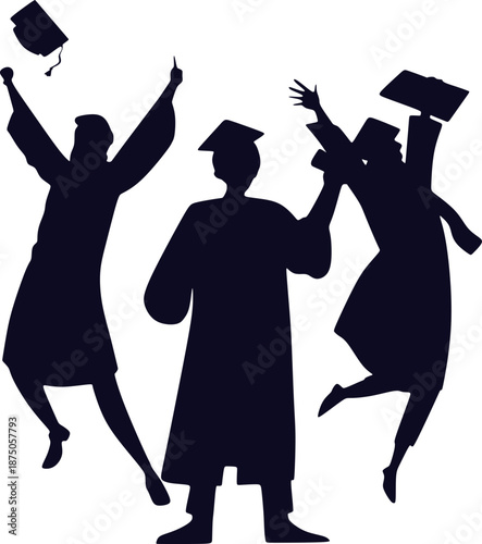 Celebrating Graduation Silhouette