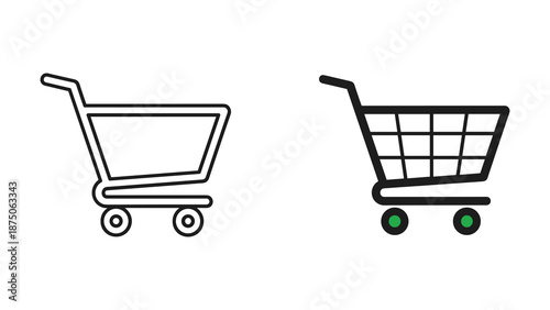 Shopping carts side by side comparison