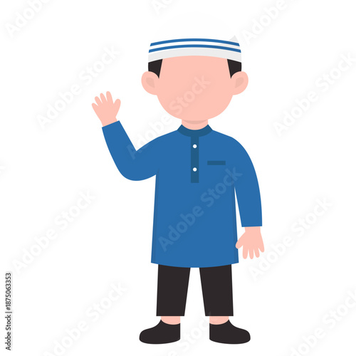 Muslim Character Kid Illustration