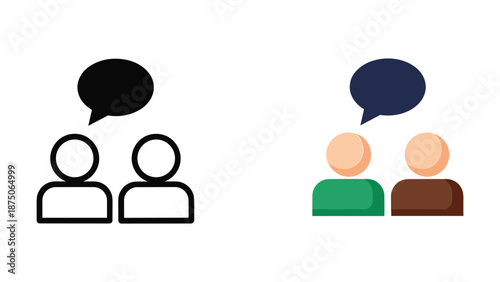 Simple illustration of people communicating with each other
