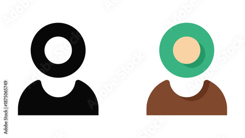 Two simple user icons representing individuals