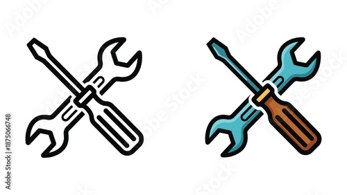 Crossed wrench and screwdriver icon