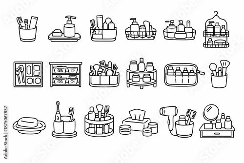 Bathroom organization essentials: caddies, trays, and holders for toiletries and cosmetics
