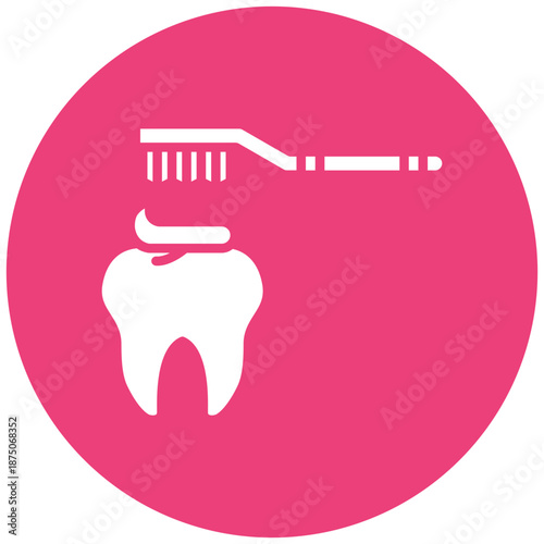 Cleaning Tooth with Brush Icon