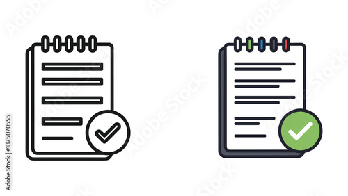 Approved document icons with checkmark
