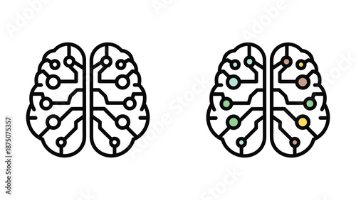 Artificial intelligence brain circuitry comparison