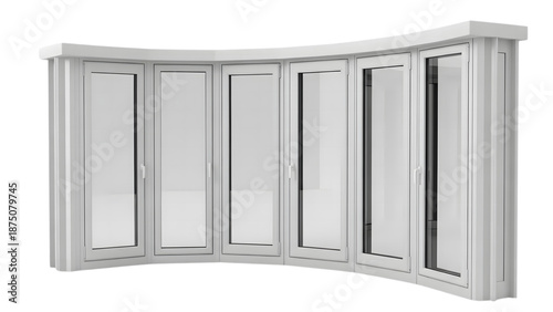 Curved aluminum bi fold glass door system for panoramic residential design