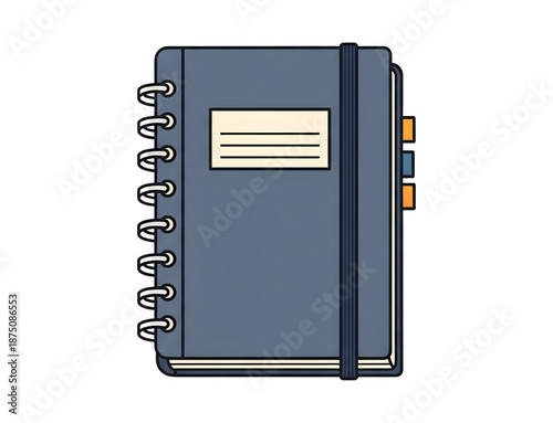 Spiral Notebook Planner Illustration Isolated PNG