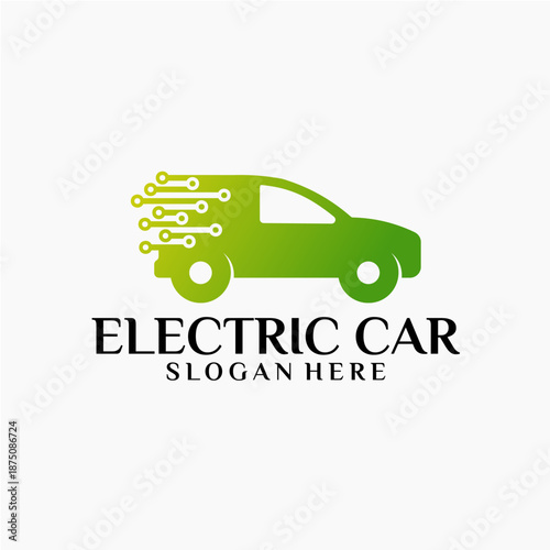 Modern Electric Car Logo Design for Sustainable Transportation.