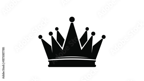 a black crown icon on a white background