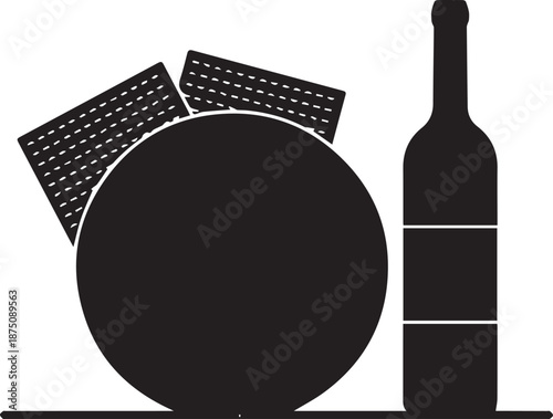 Cheese and wine setup